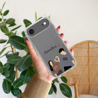 Dreamy Duo Customize Transparent Silicon Case For iPhone 13