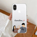 Dreamy Duo Customize Transparent Silicon Case For iPhone XR