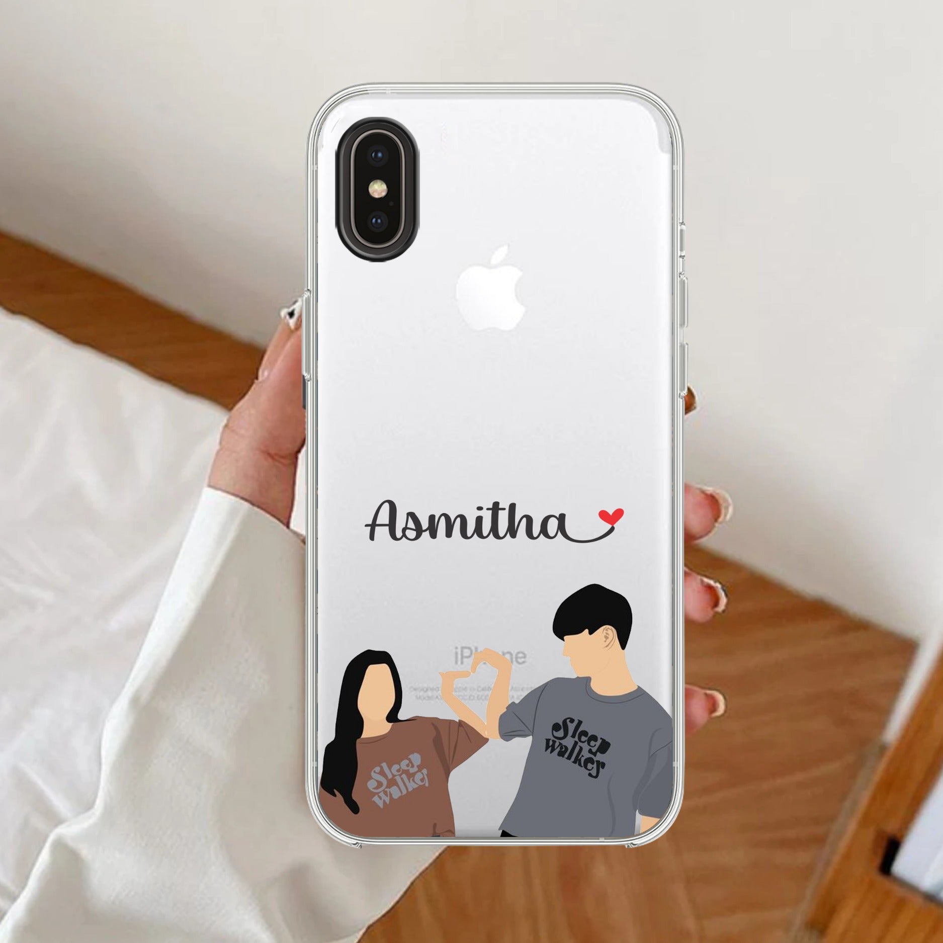 Dreamy Duo Customize Transparent Silicon Case For iPhone Xs Max