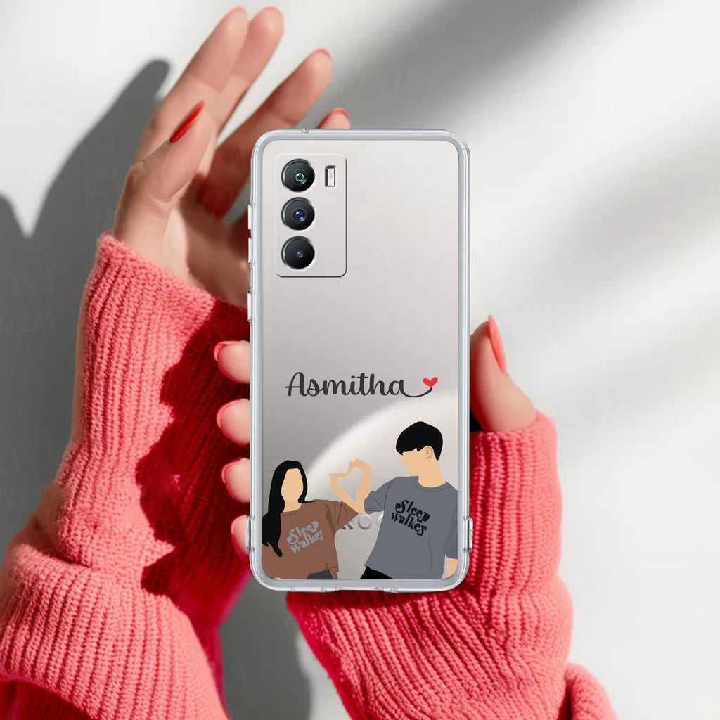 Dreamy Duo Customize Transparent Silicon Case For iQOO 9 SE 5G