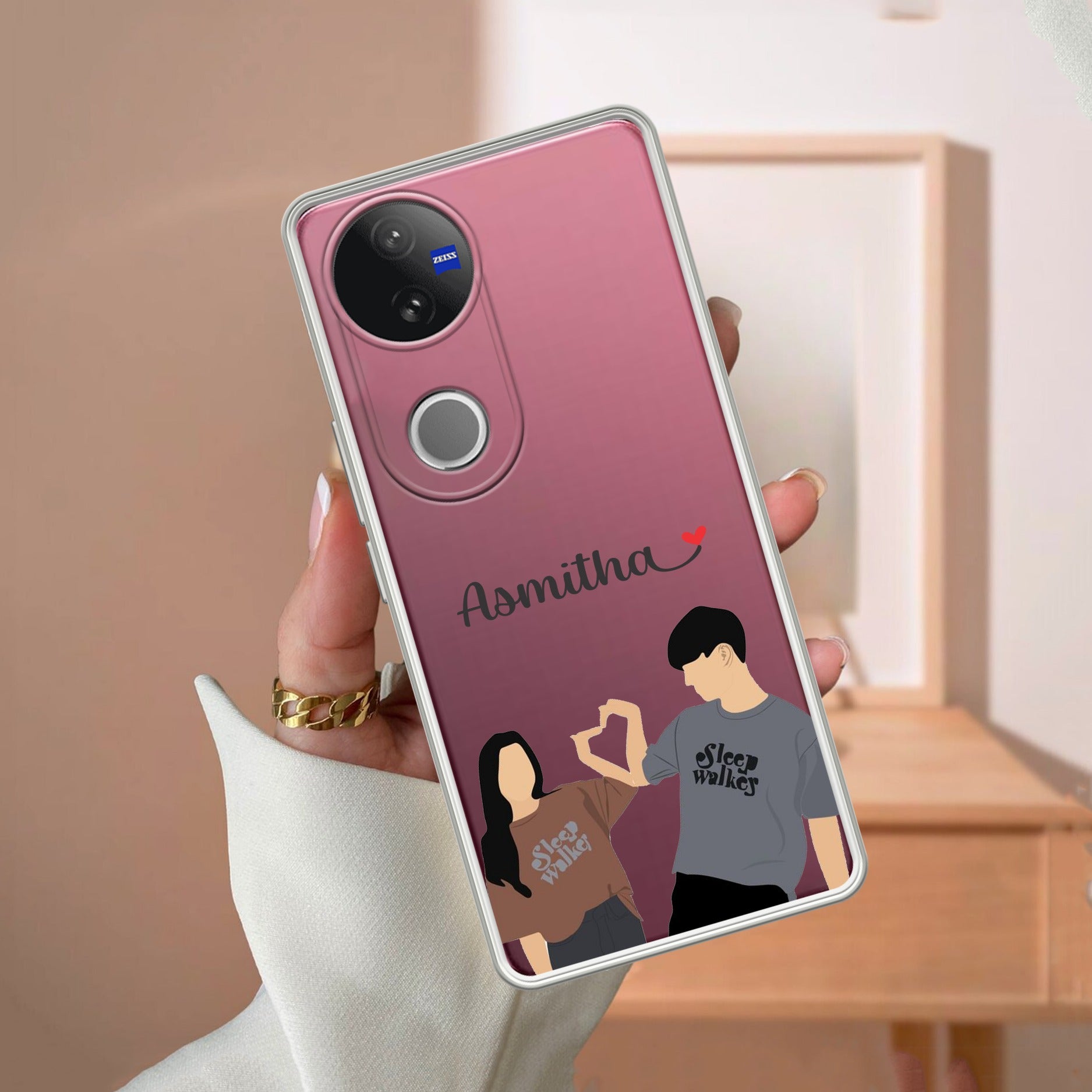 Dreamy Duo Customize Transparent Silicon Case For iQOO - ShopOnCliQ