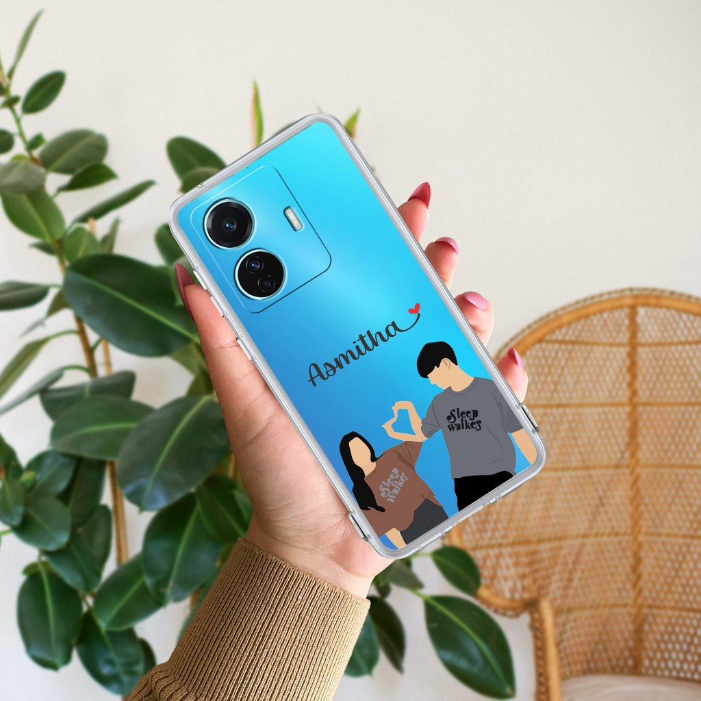 Dreamy Duo Customize Transparent Silicon Case For iQOO Z6 Pro 5G
