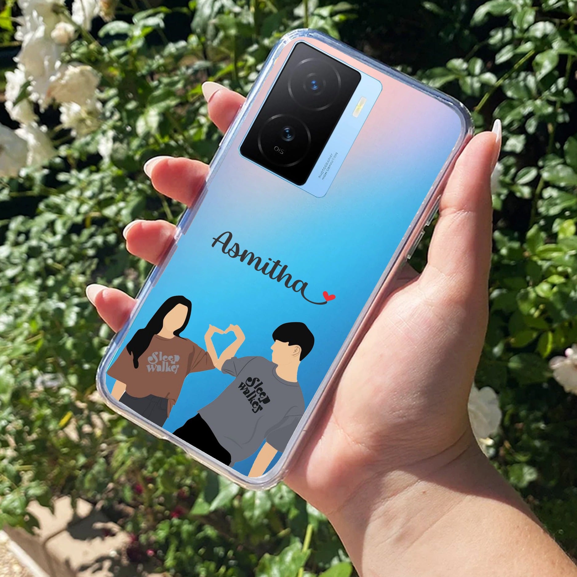 Dreamy Duo Customize Transparent Silicon Case For iQOO Z7s 5G