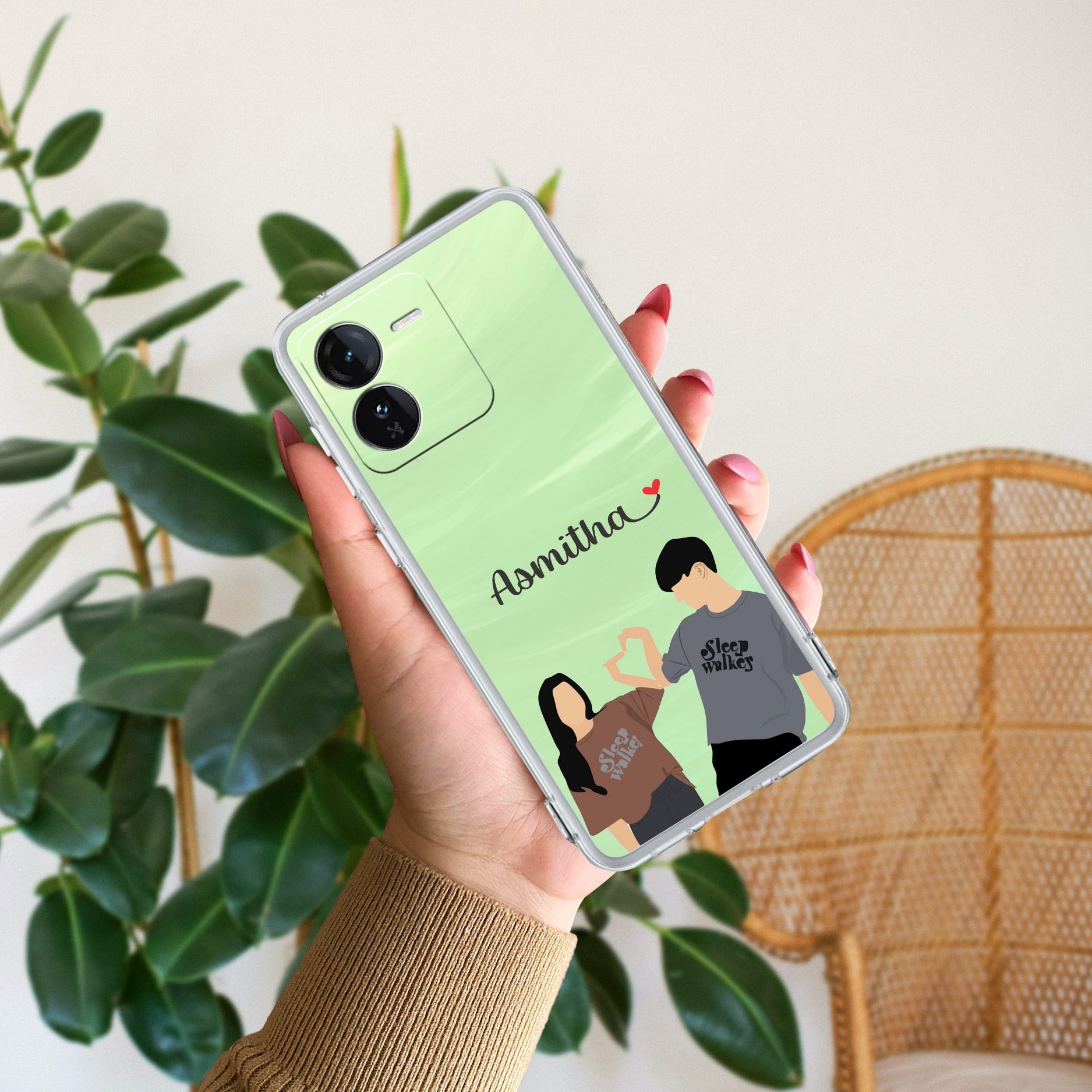 Dreamy Duo Customize Transparent Silicon Case For iQOO Z9 5G