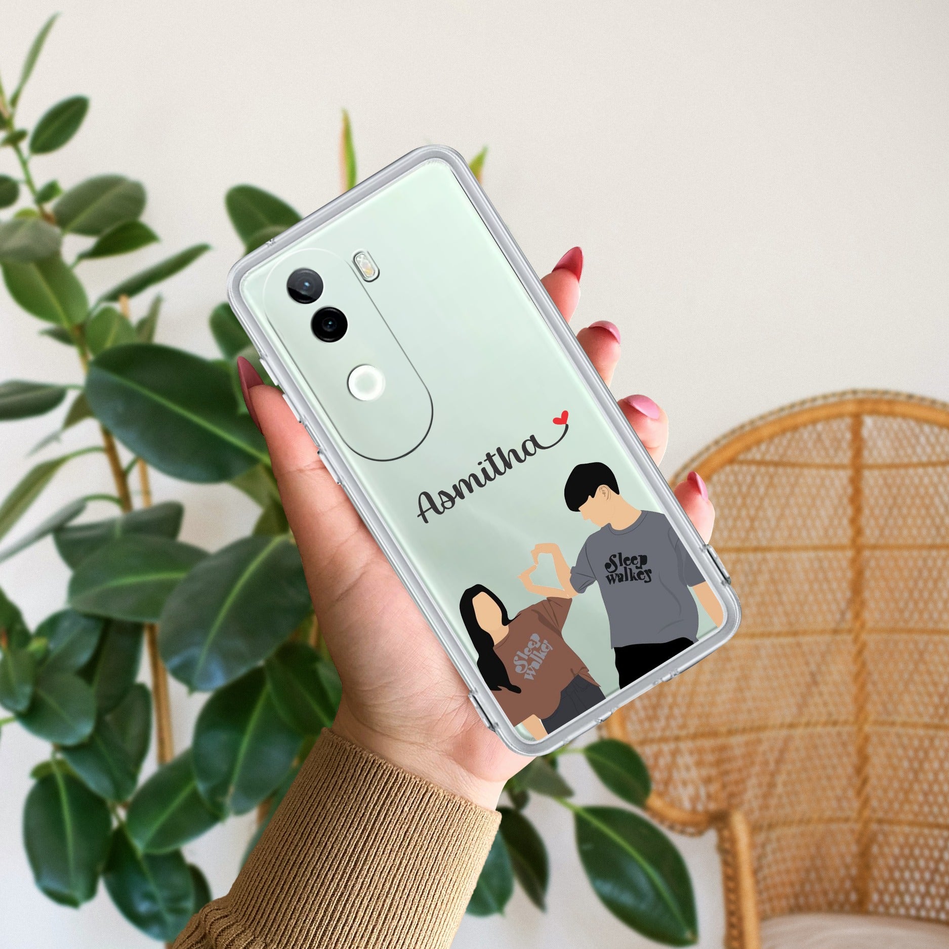 Dreamy Duo Customize Transparent Silicon Case For iQOO Z9s 5G