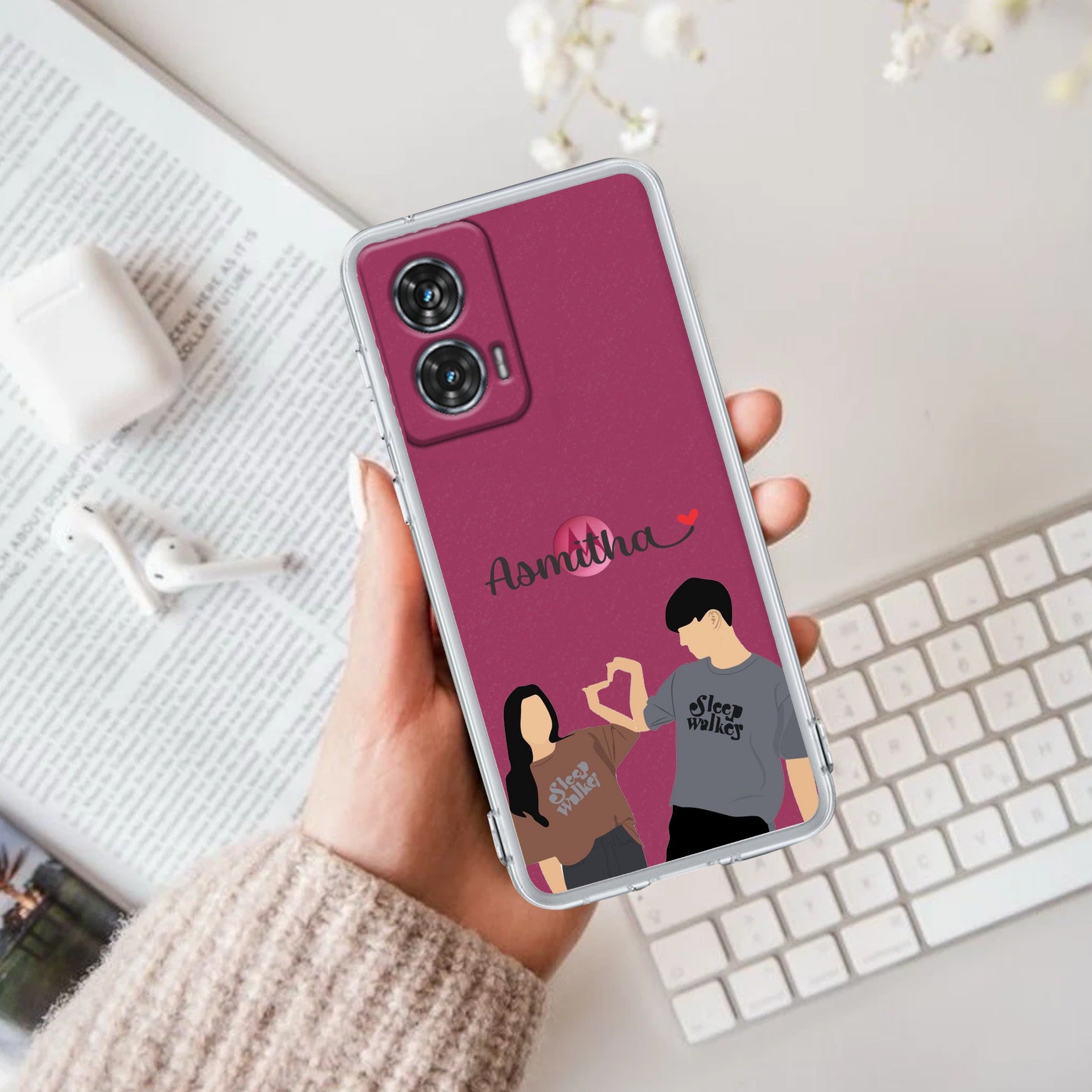Dreamy Duo Customize Anti Yellow Case For Motorola G96 5G
