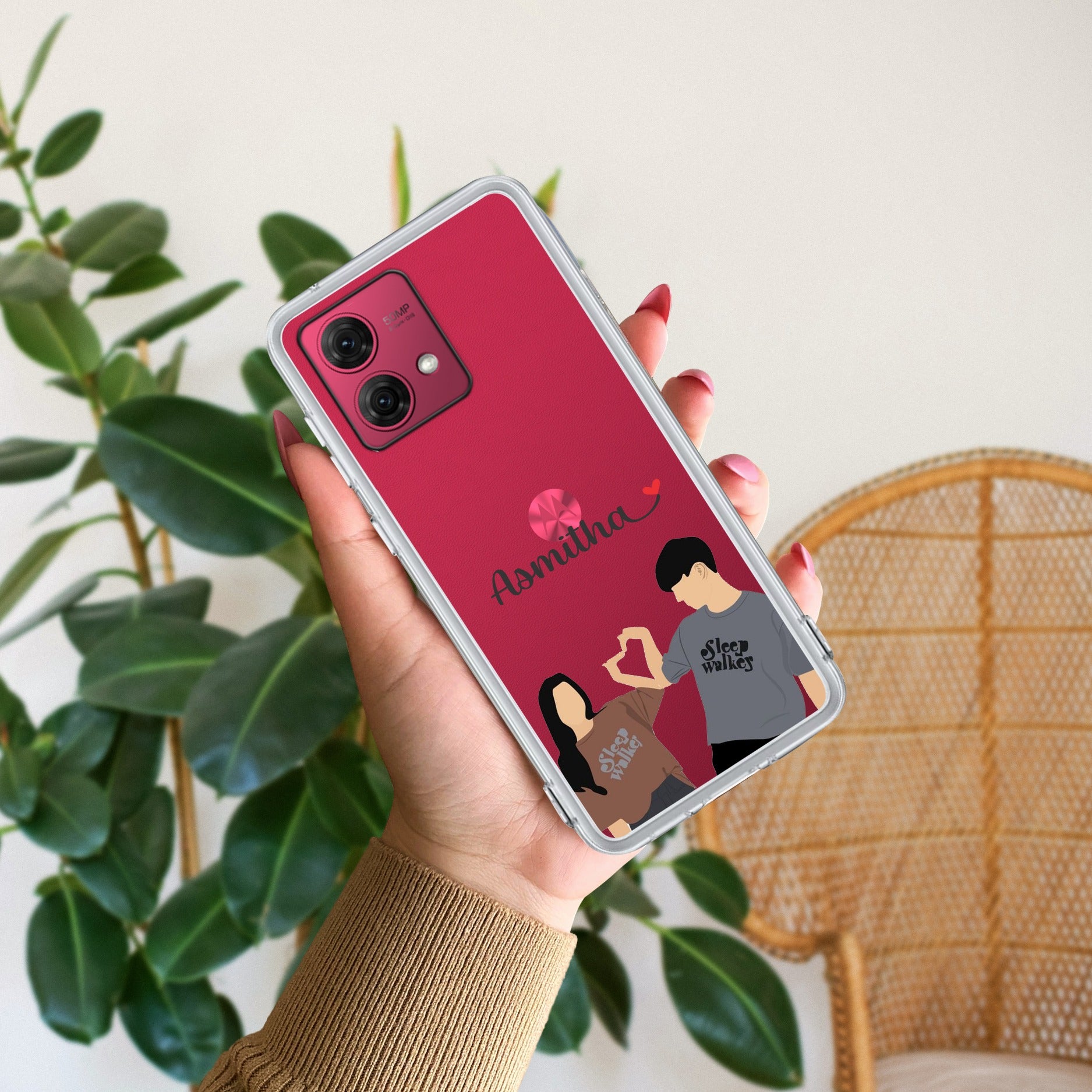 Dreamy Duo Customize Anti Yellow Case For Motorola G84 5G