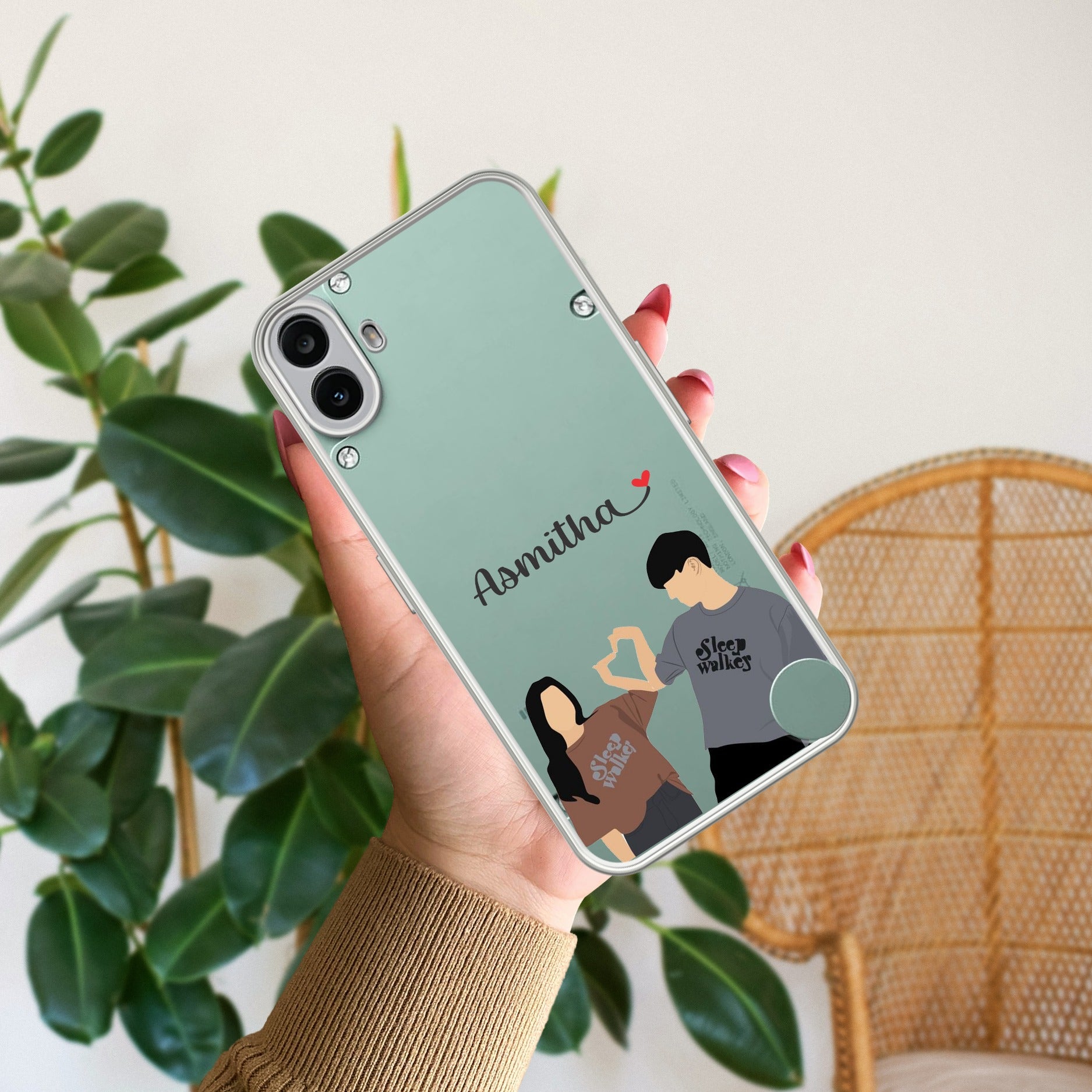 Dreamy Duo Customize Transparent Silicon Case For CMF Nothing Phone 1 5G