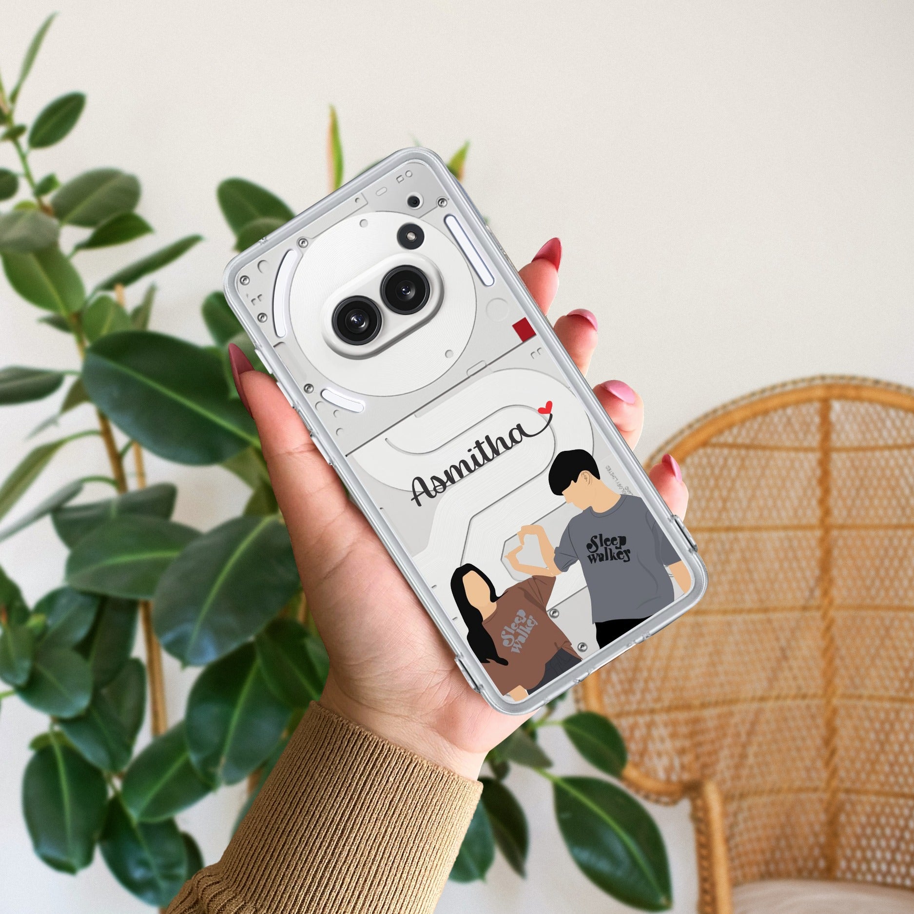 Dreamy Duo Customize Transparent Silicon Case For Nothing Phone 2a Plus