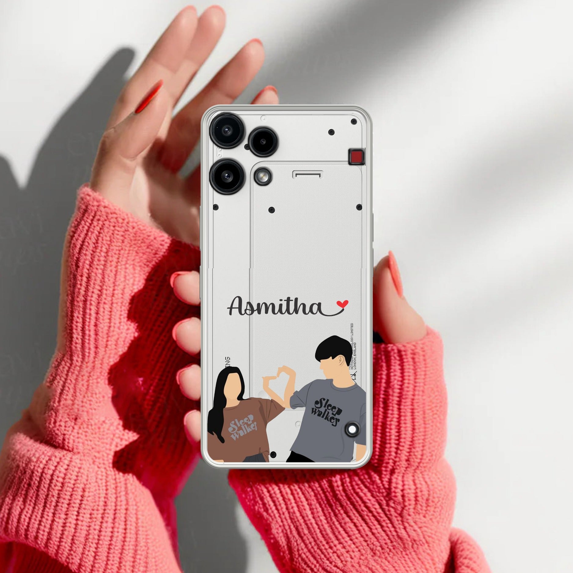 Dreamy Duo Customize Transparent Silicon Case For Nothing Phone 3a Lite 5G