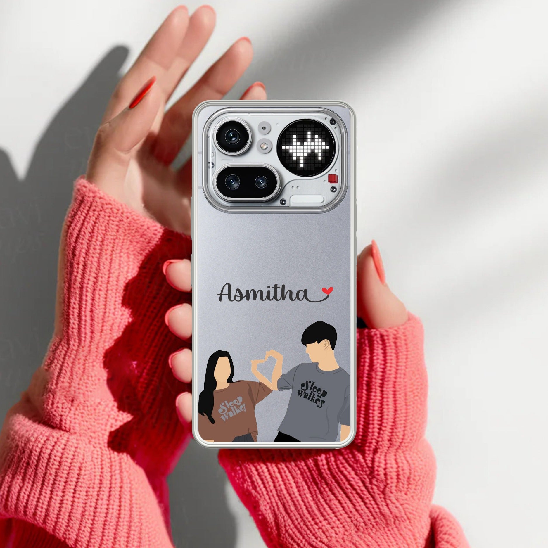 Dreamy Duo Customize Transparent Silicon Case For Nothing Phone 4A Pro 5G