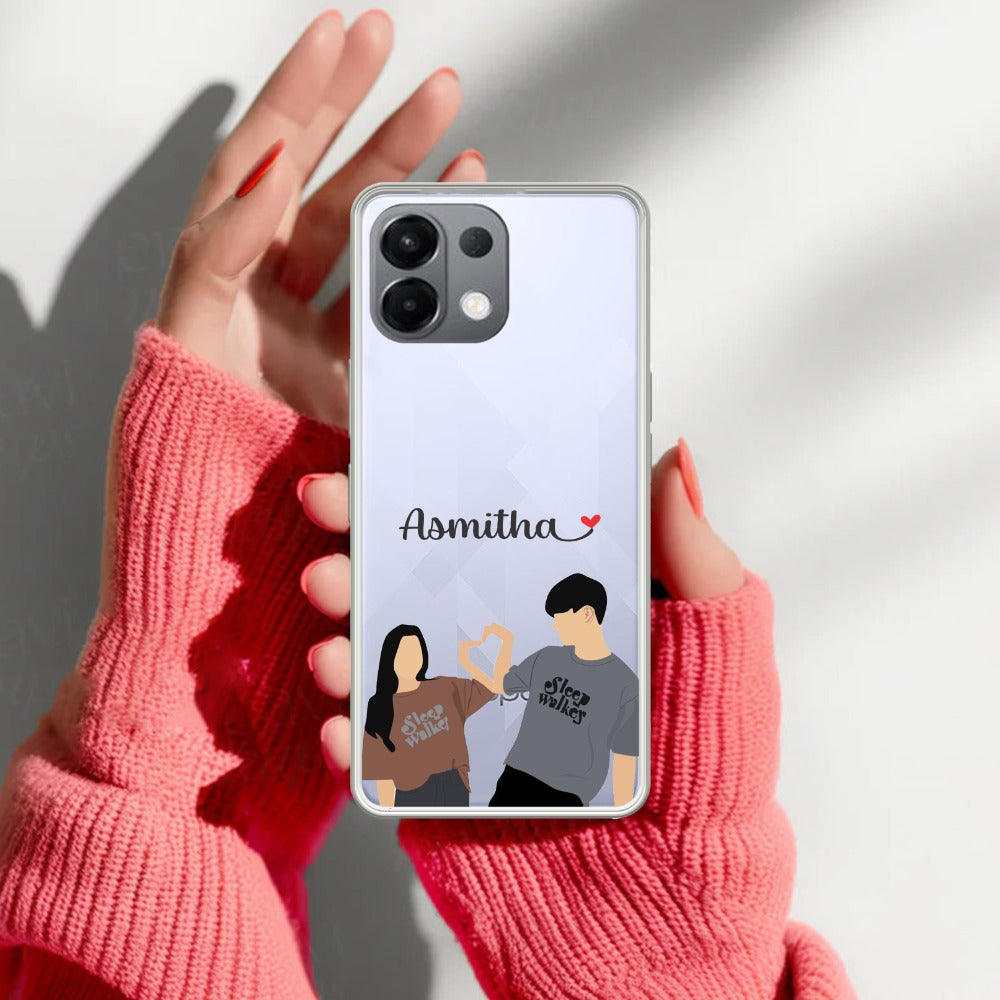 Dreamy Duo Customize Transparent Silicon Case For Oppo