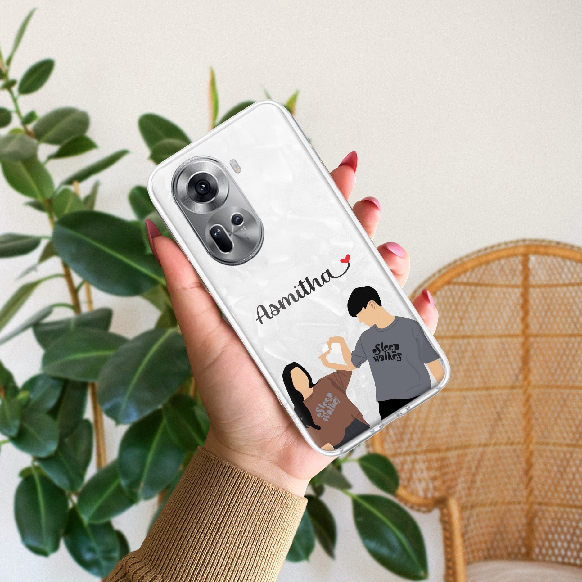 Dreamy Duo Customize Anti Yellow Case For Oppo Reno 11 5G