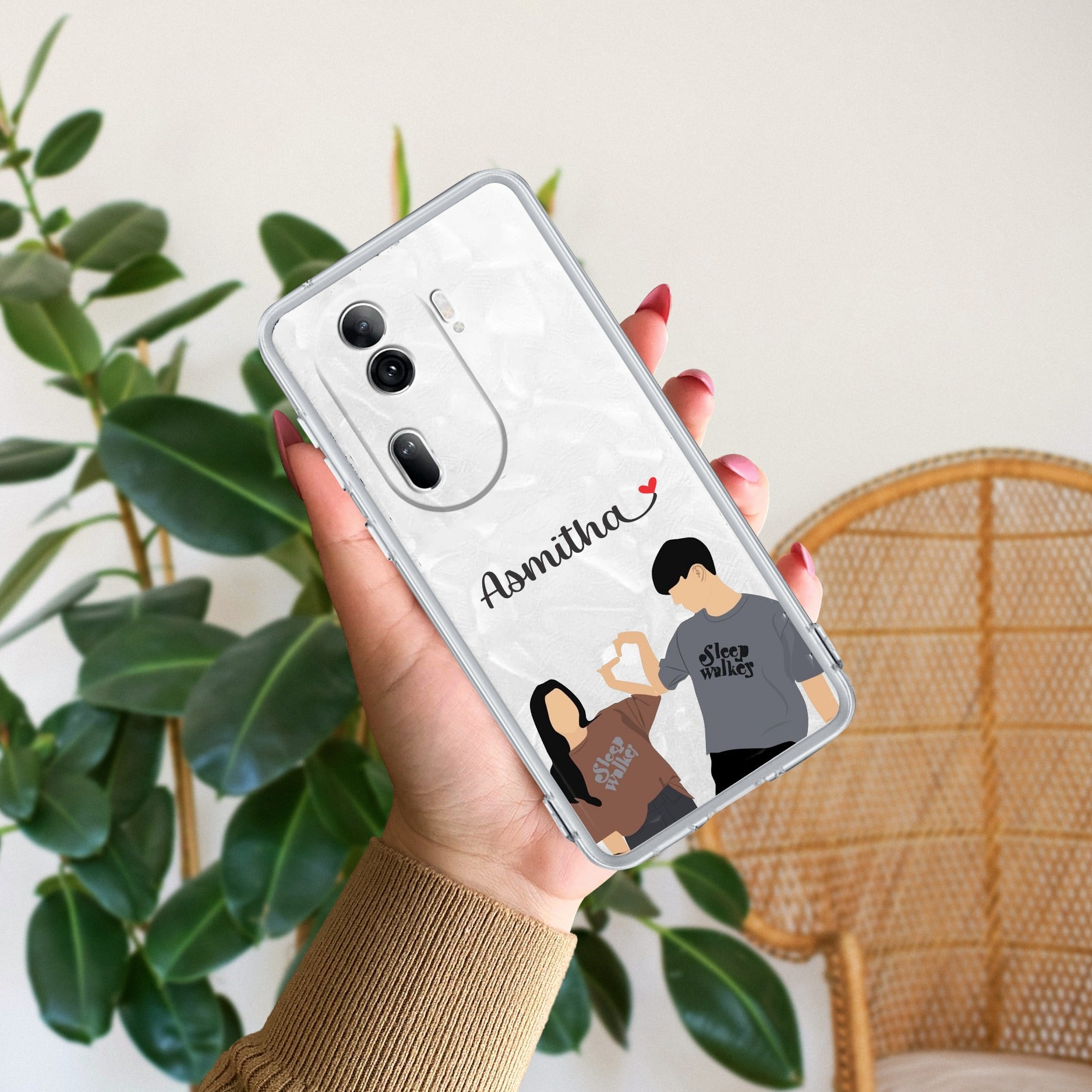 Dreamy Duo Customize Transparent Silicon Case For Oppo Reno 11 Pro 5G