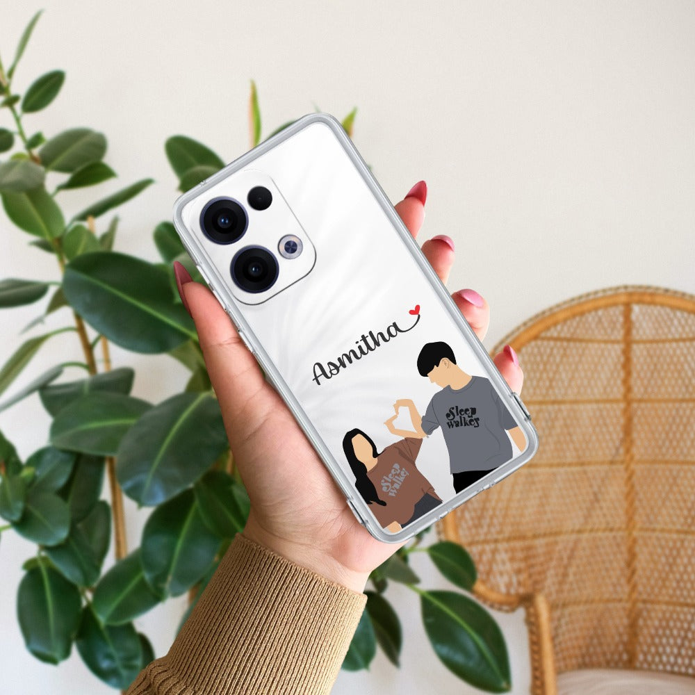 Dreamy Duo Customize Transparent Silicon Case For Oppo