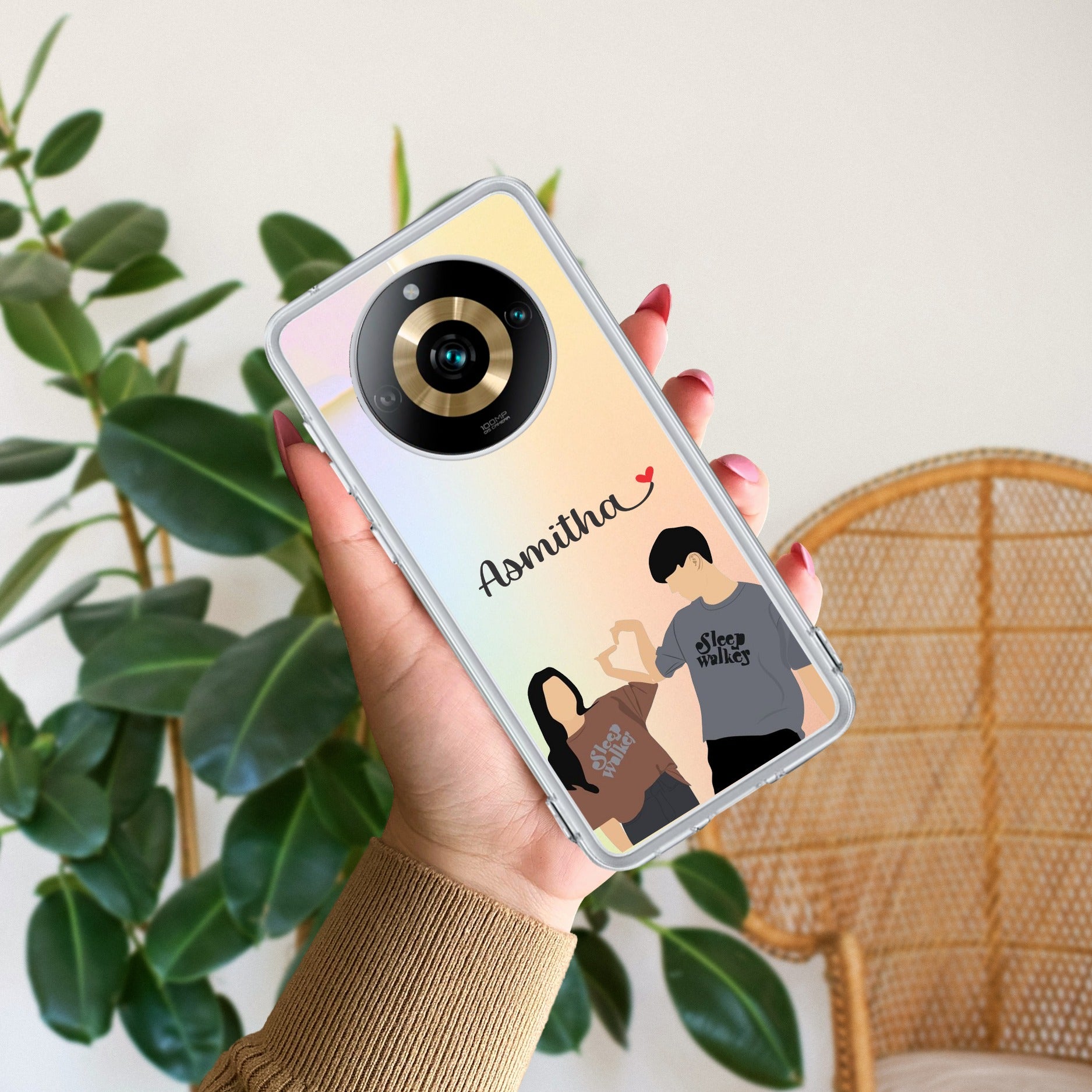 Dreamy Duo Customize Transparent Silicon Case For Realme 11 Pro Plus 5G
