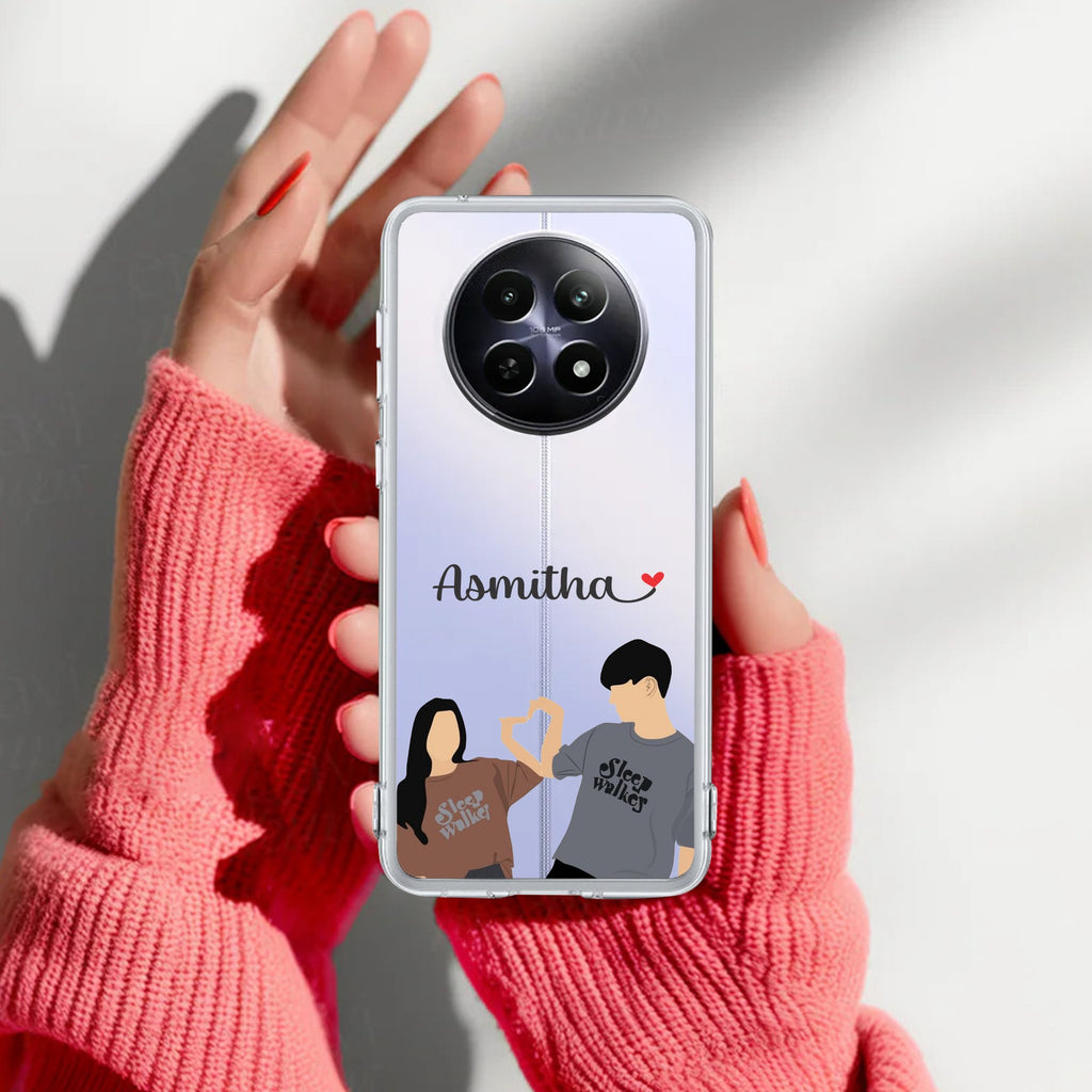Dreamy Duo Customize Transparent Silicon Case For Realme Narzo 80 Lite 5G