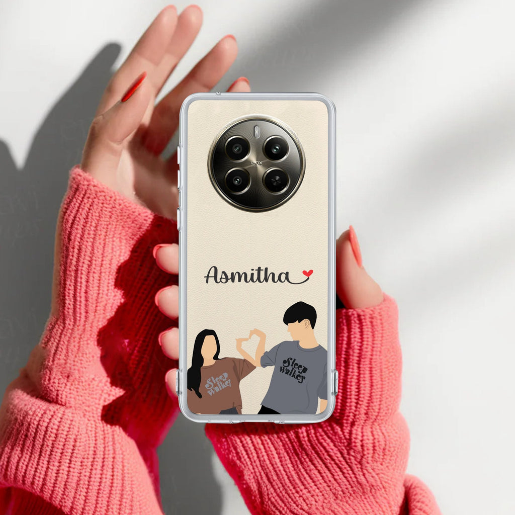 Dreamy Duo Customize Anti Yelllow Case For Realme Narzo 70 5G