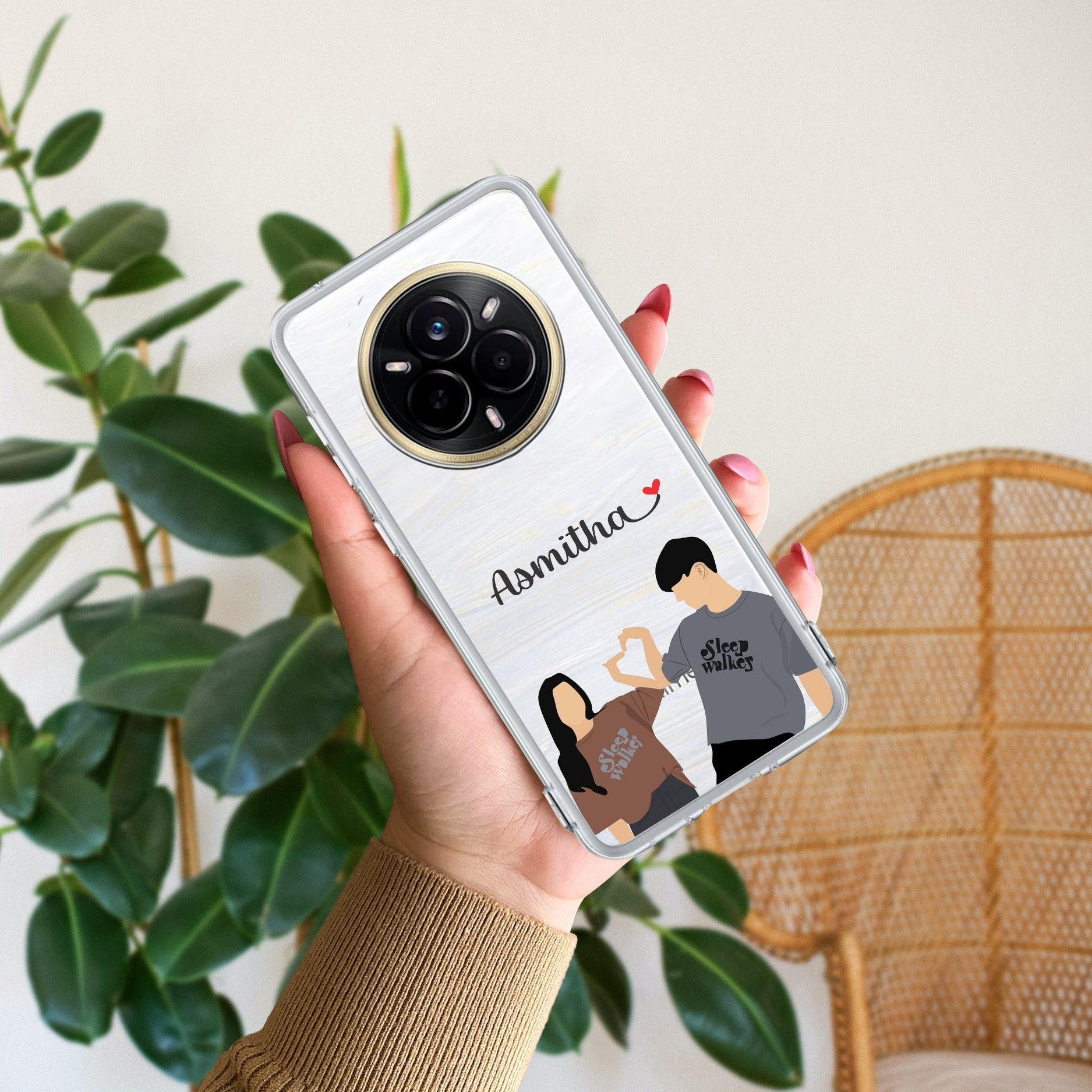 Dreamy Duo Customize Transparent Silicon Case For Realme 14 Pro Plus 5G