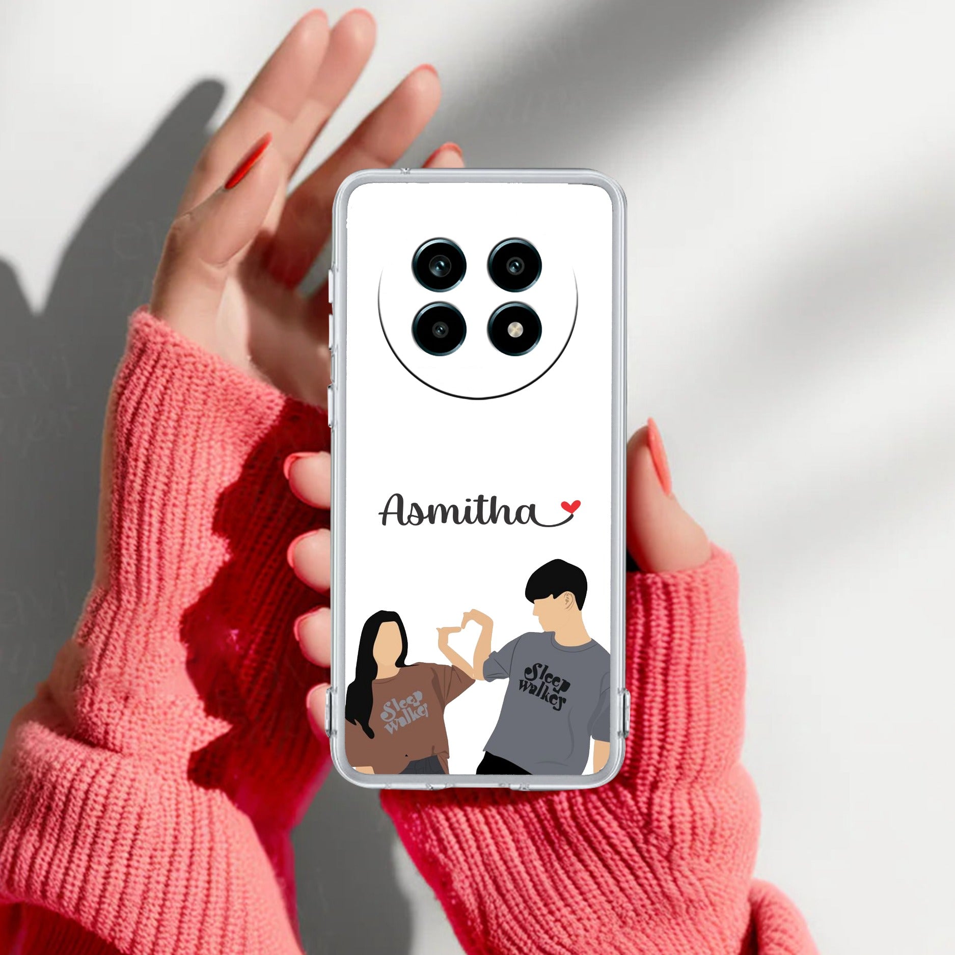 Dreamy Duo Customize Transparent Silicon Case For Realme 14 Pro Lite 5G