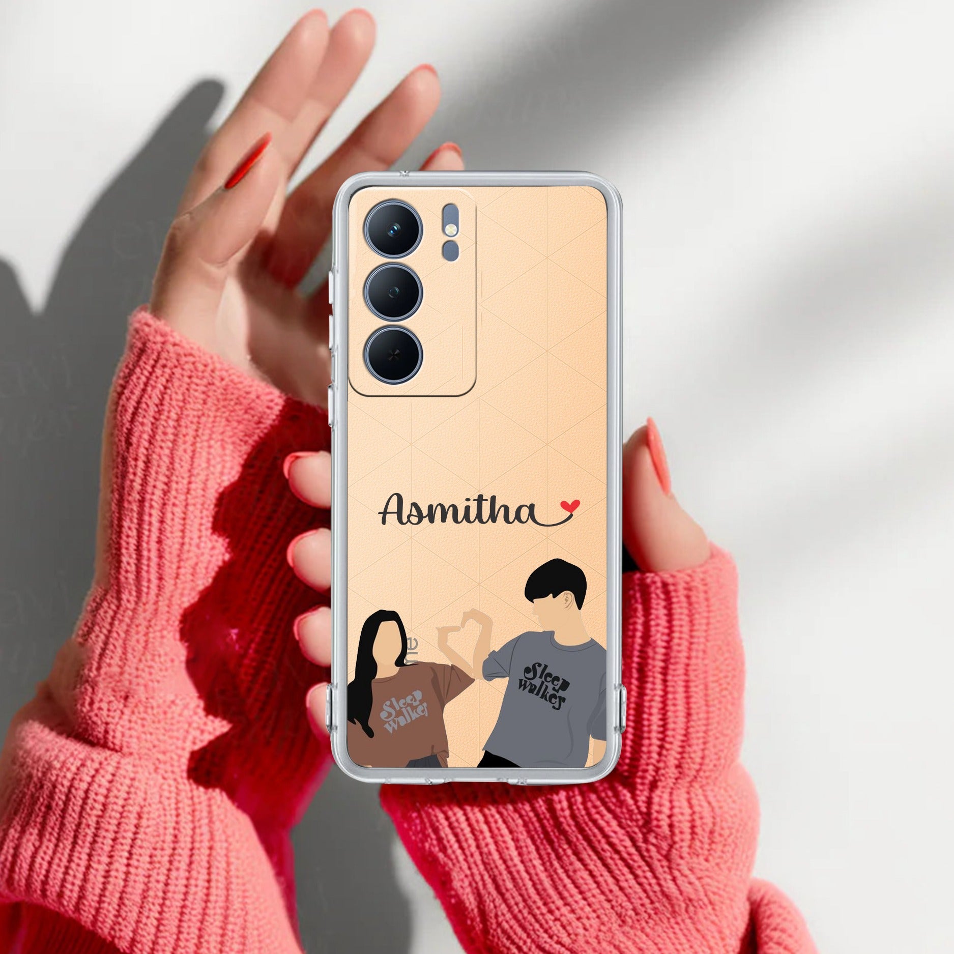 Dreamy Duo Customize Transparent Silicon Case For Realme Narzo 80x 5G