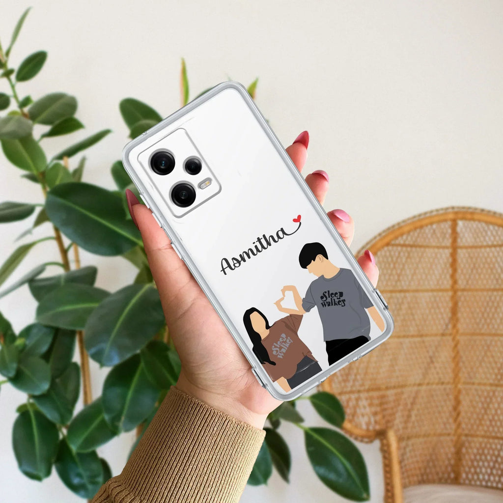 Dreamy Duo Customize Transparent Silicon Case For Redmi 13C 4G