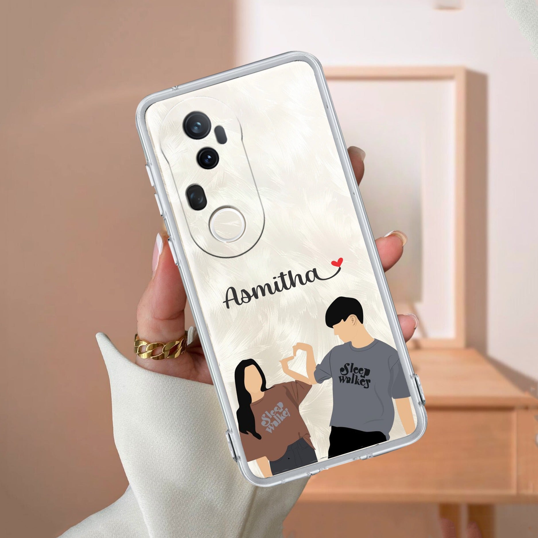 Dreamy Duo Customize Transparent Silicon Case For Vivo Y75 4G