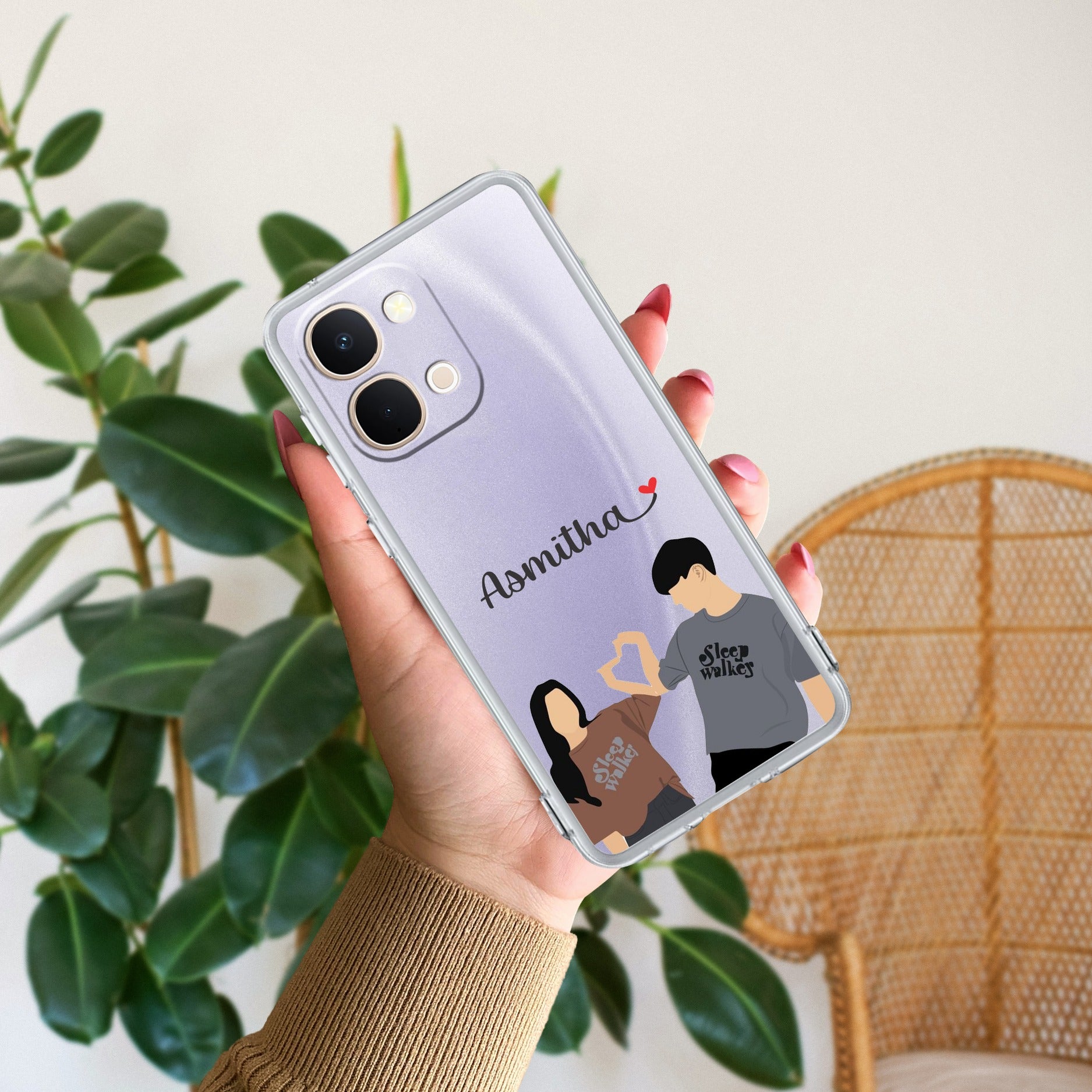 Dreamy Duo Customize Transparent Silicon Case For Vivo T5X 5G