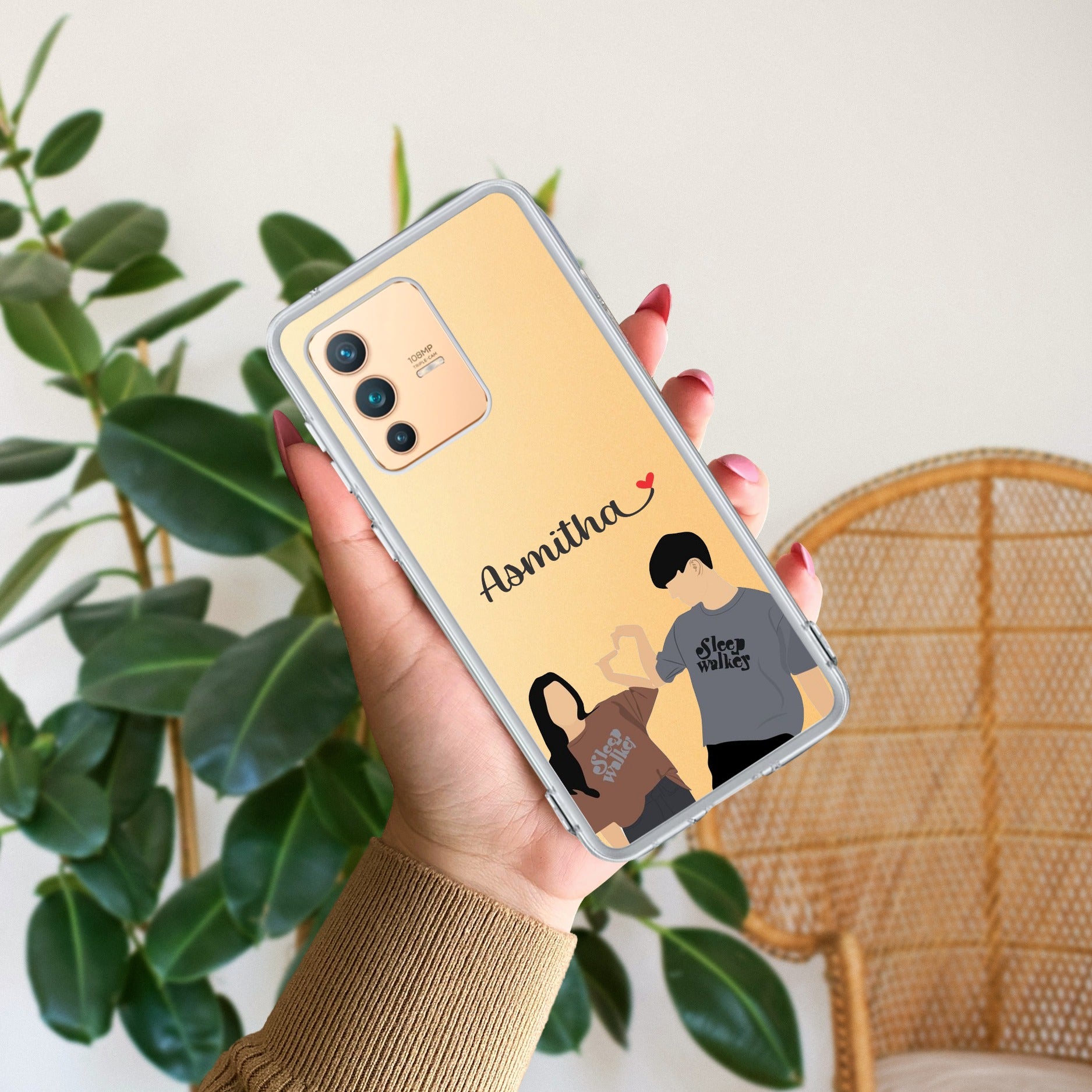 Dreamy Duo Customize Transparent Silicon Case For Vivo V23 Pro 5G
