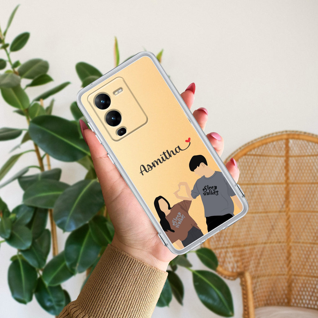 Dreamy Duo Customize Anti Yellow Case For Vivo V25 Pro 5G