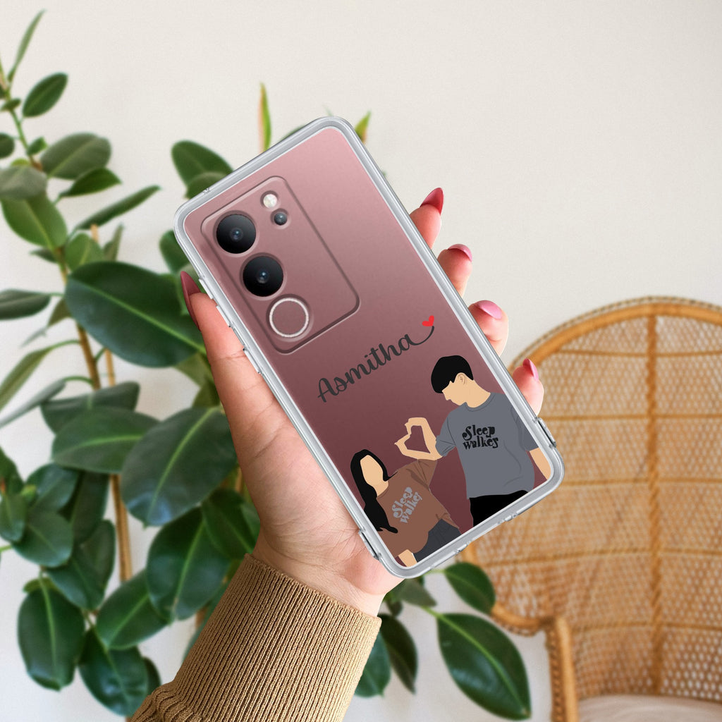 Dreamy Duo Customize Transparent Silicon Case For Vivo V29 Pro 5G