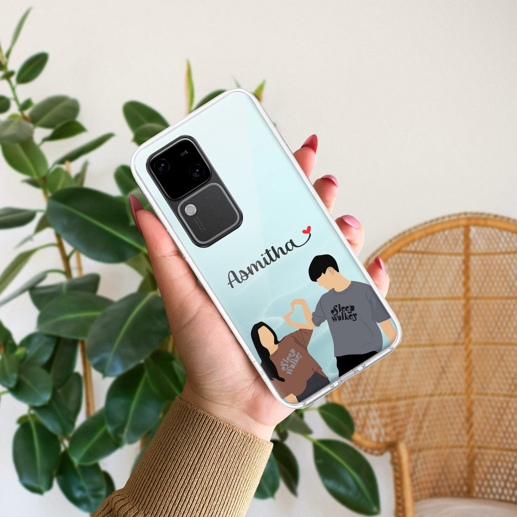 Dreamy Duo Customize Transparent Silicon Case For Vivo