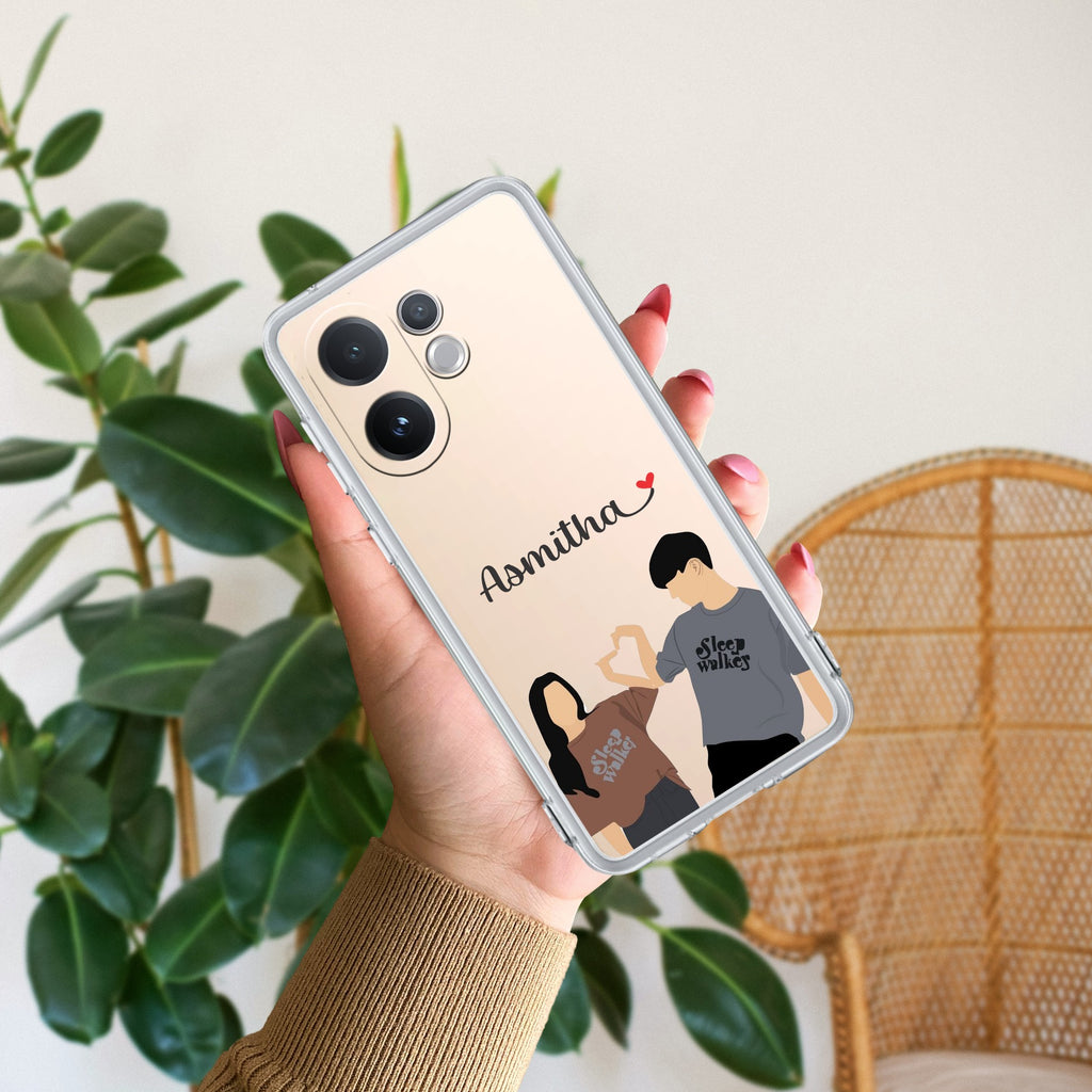 Dreamy Duo Customize Transparent Silicon Case For Vivo V60 5G