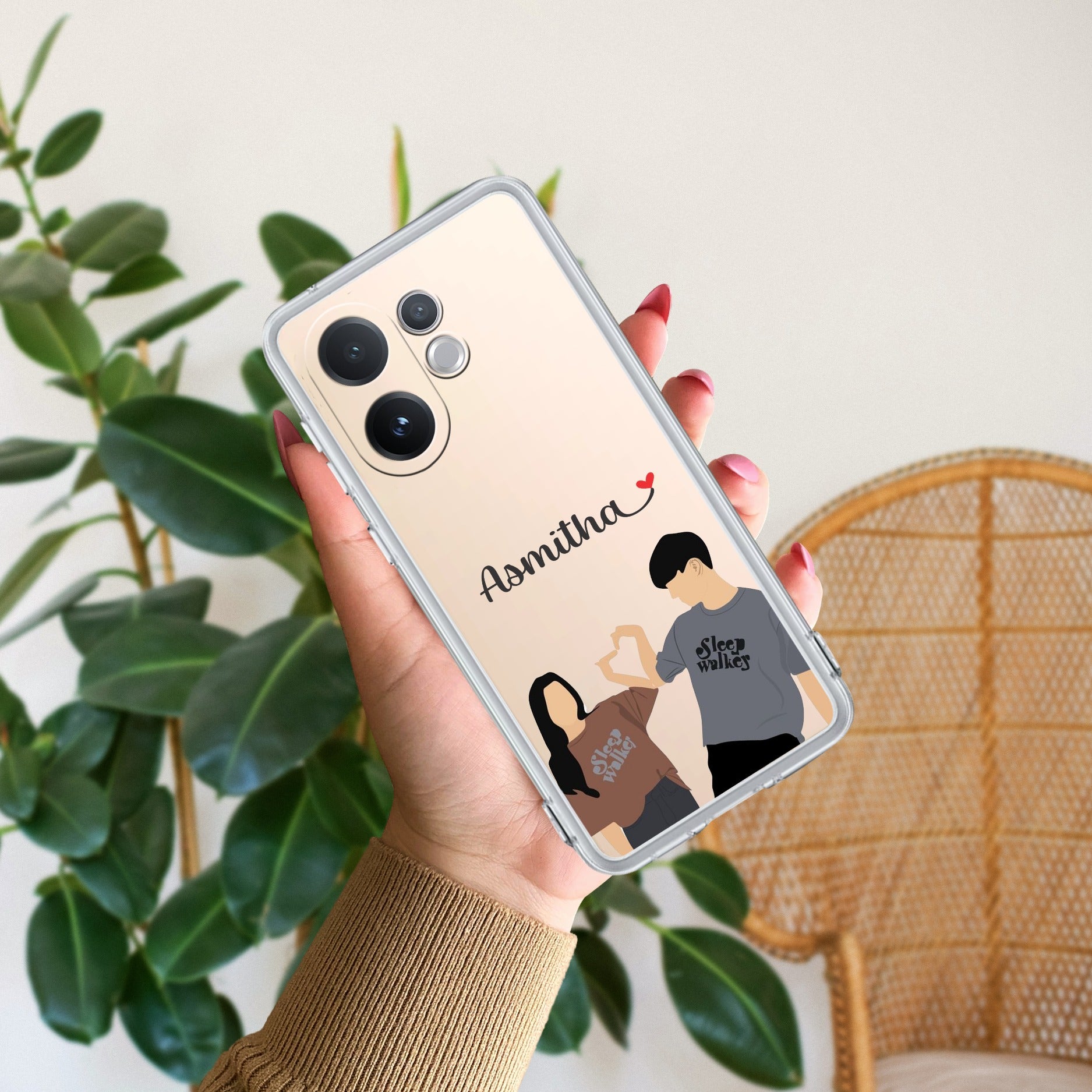 Dreamy Duo Customize Transparent Silicon Case For Vivo V60 5G