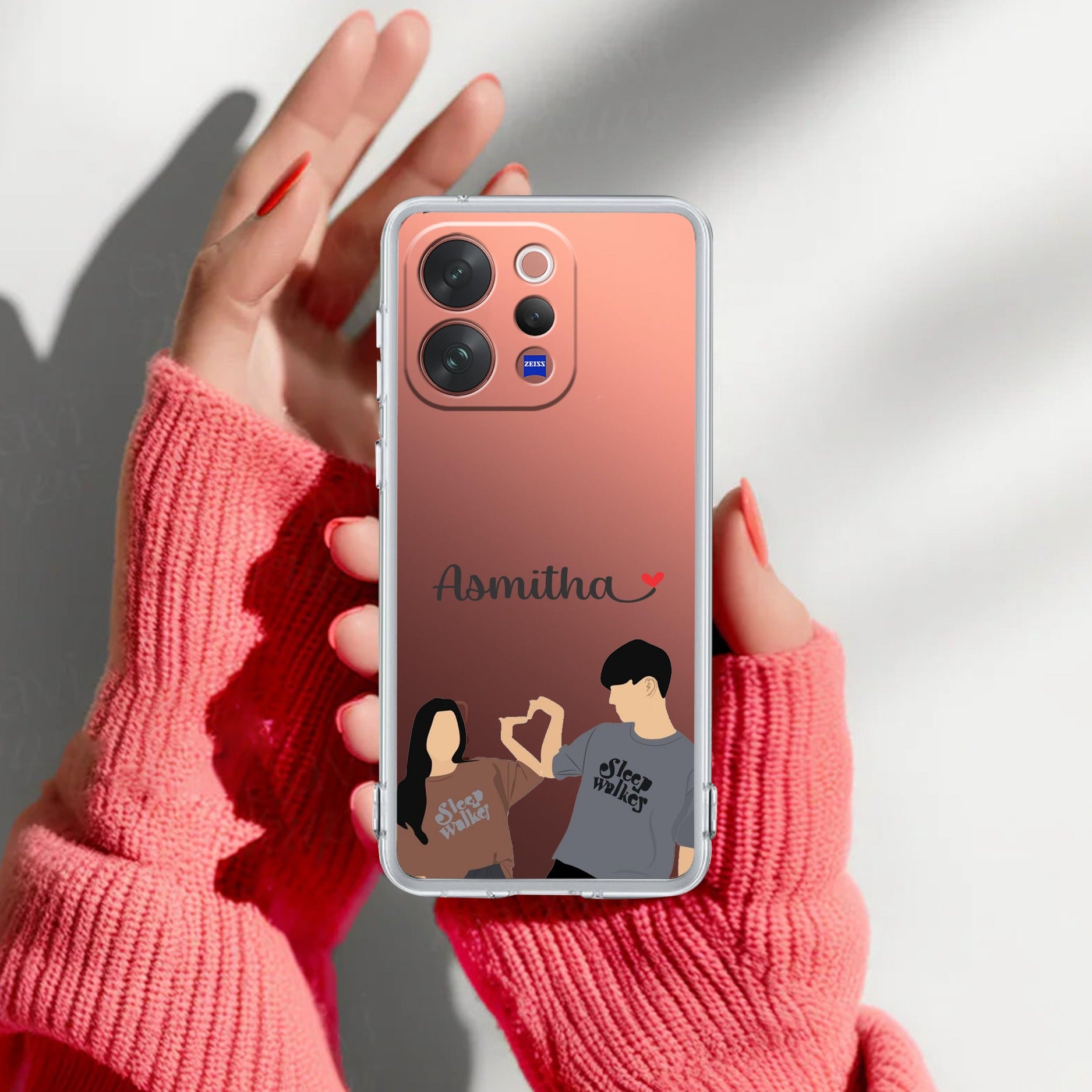 Dreamy Duo Customize Transparent Silicon Case For Vivo V70 Elite 5G