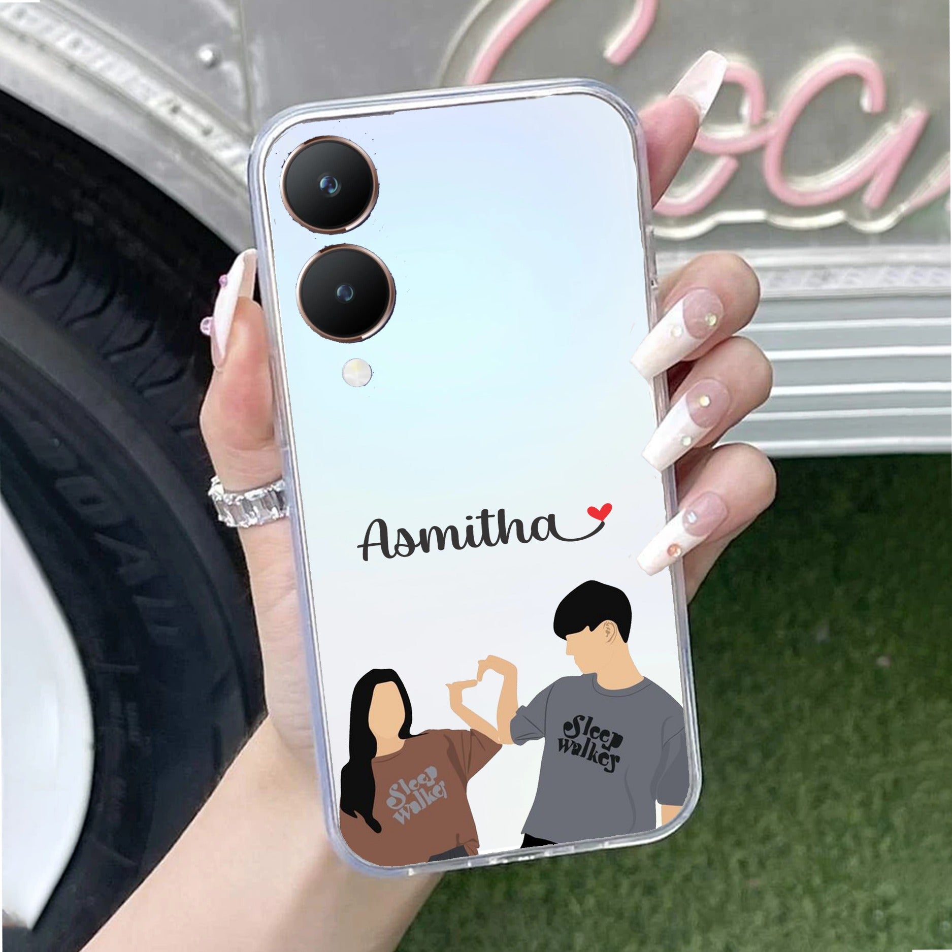 Dreamy Duo Customize Transparent Silicon Case For Vivo Y28 5G