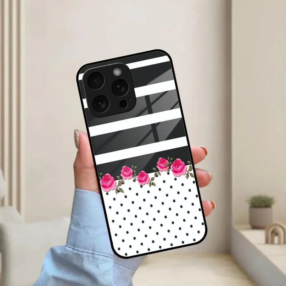 Elegant Rose Parad Glass Case Cover For iPhone - ShopOnCliQ
