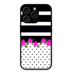 Elegant Rose Parad Glass Case Cover For iPhone 15 Pro