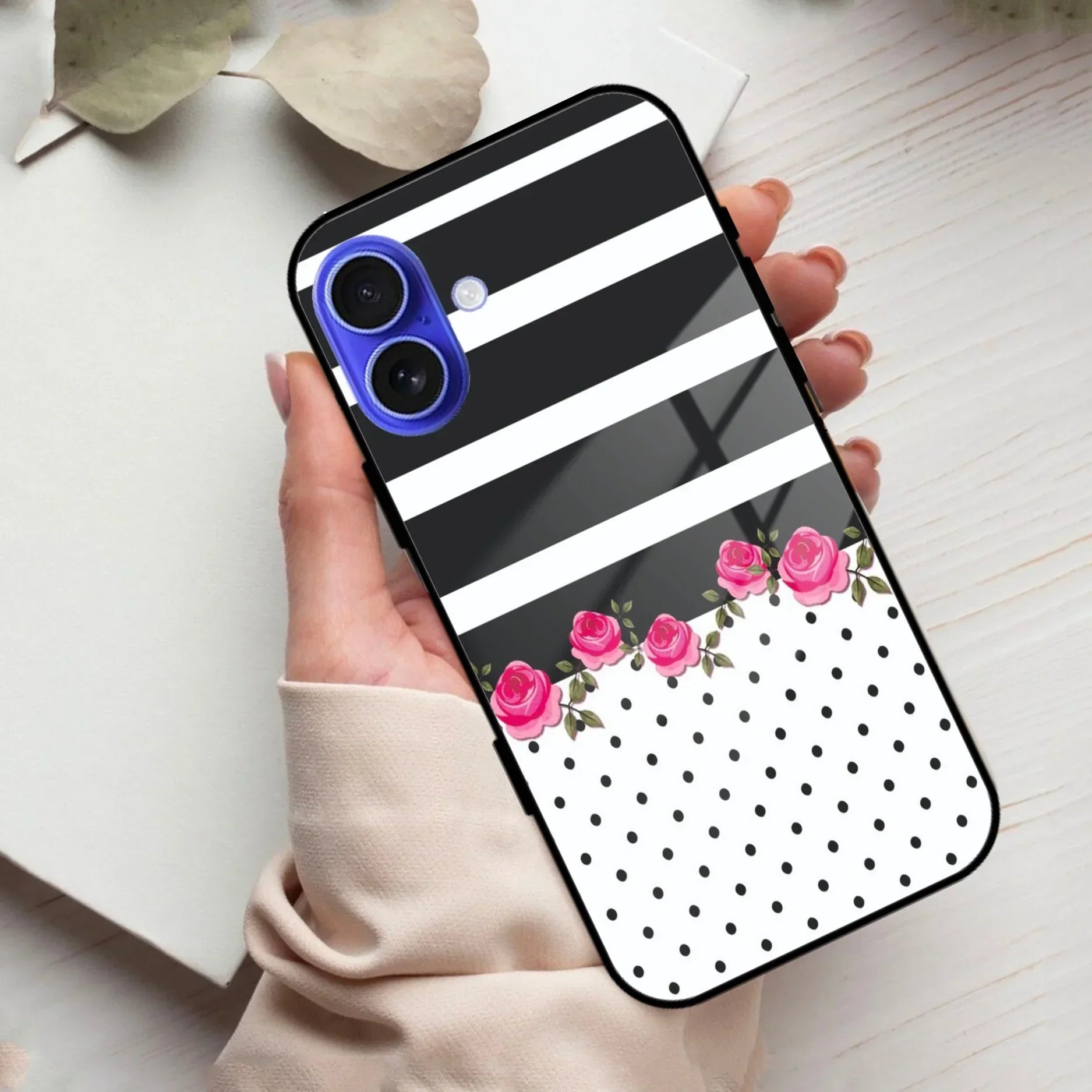 Elegant Rose Parad Glass Case Cover For iPhone - ShopOnCliQ