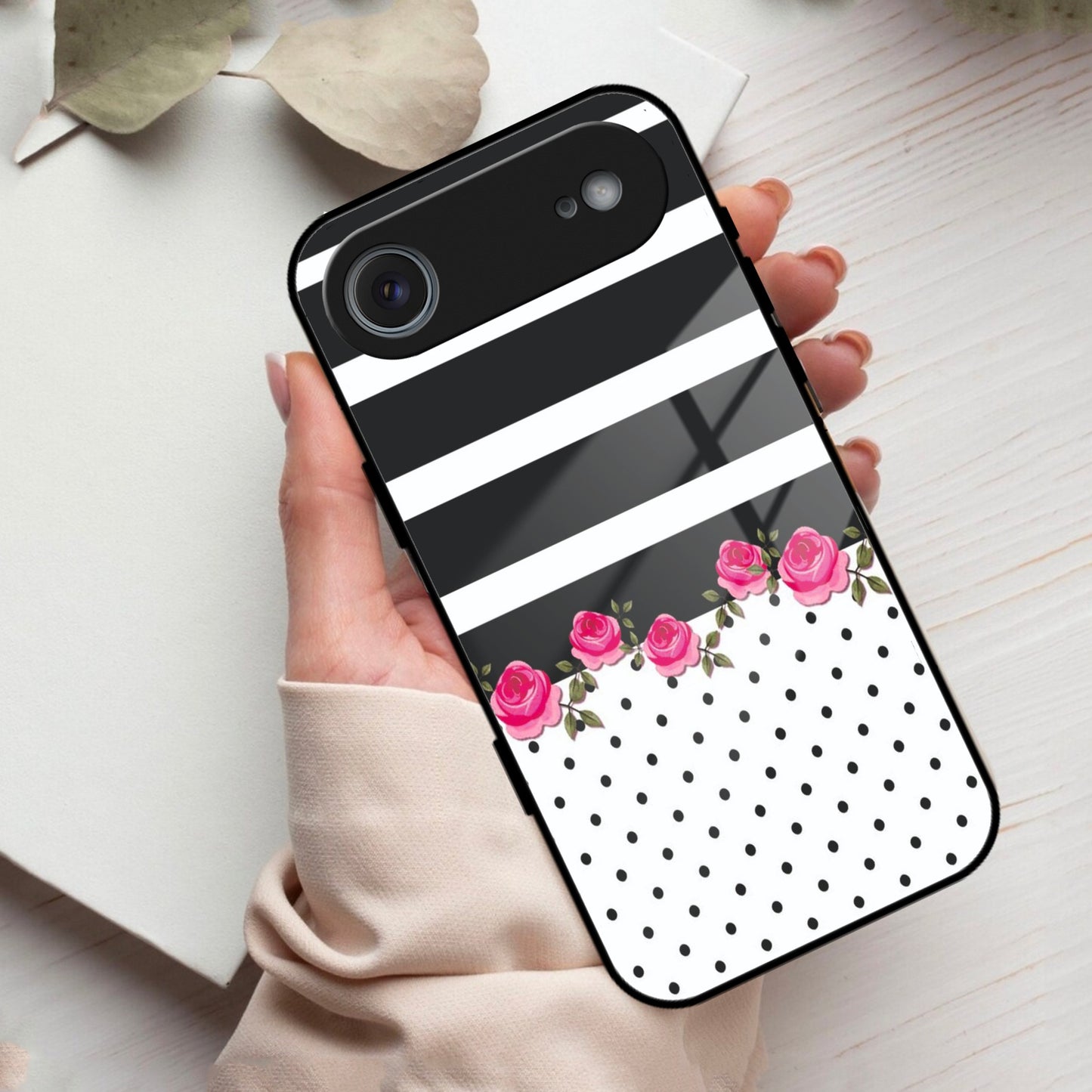 Elegant Rose Parad Glass Case Cover For iPhone