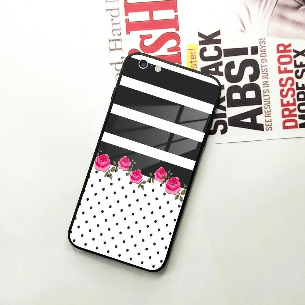 Elegant Rose Parad Glass Case Cover For iPhone - ShopOnCliQ