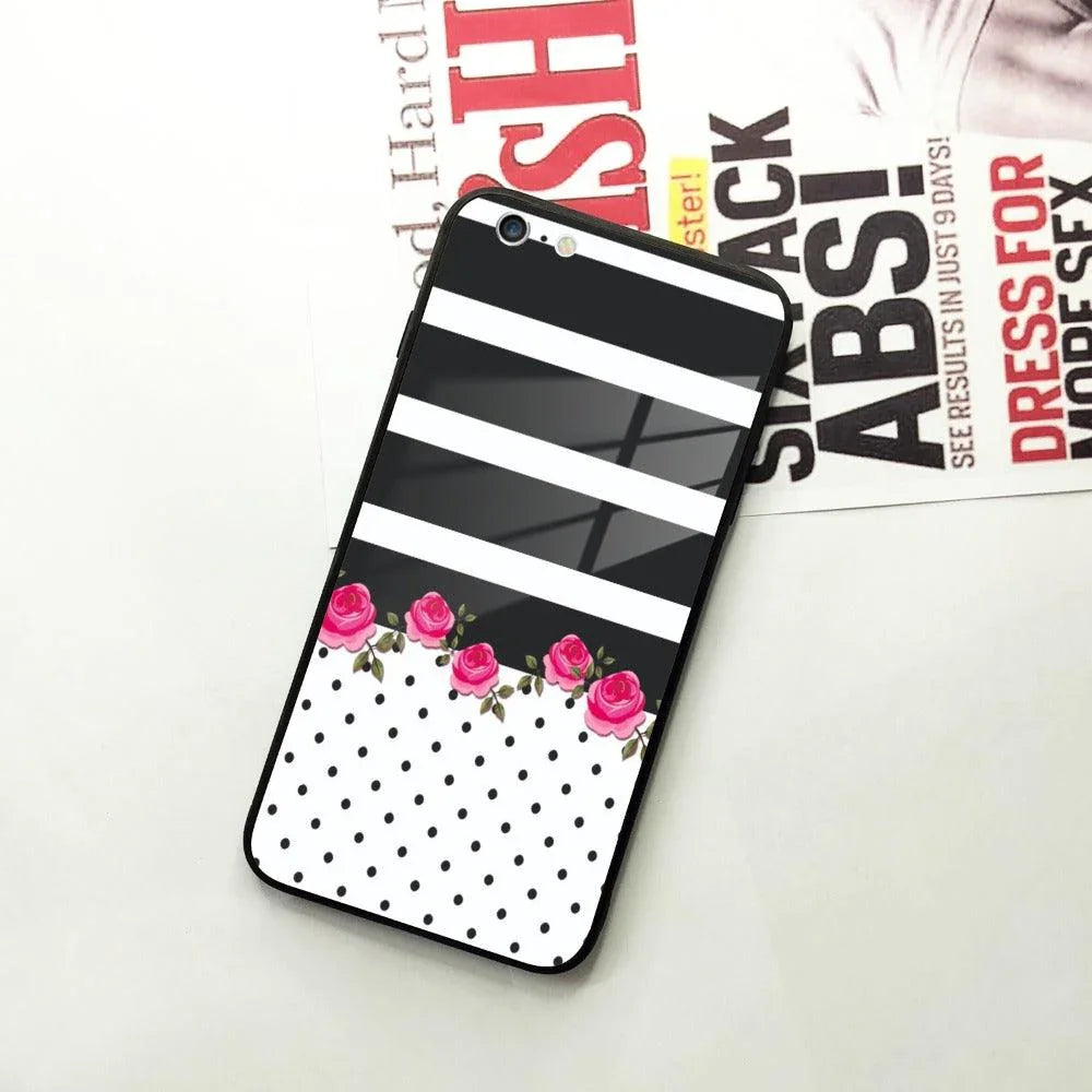 Elegant Rose Parad Glass Case Cover For iPhone - ShopOnCliQ