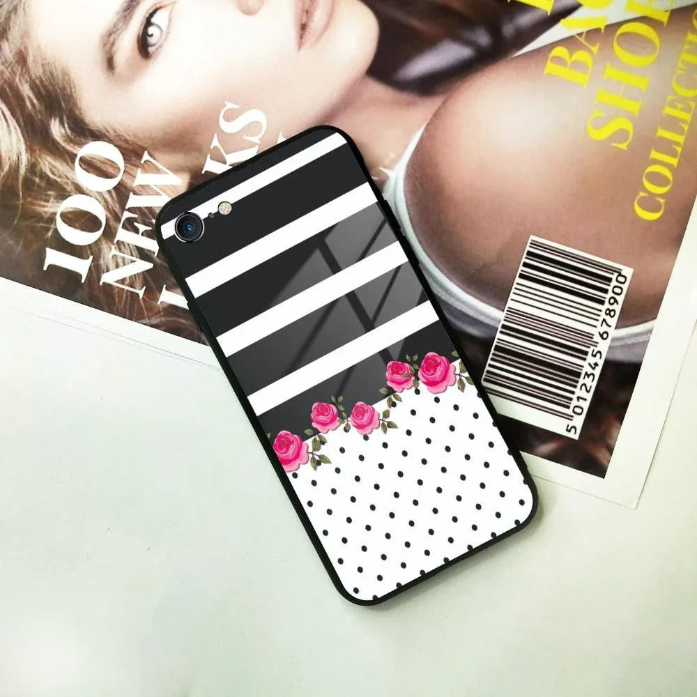 Elegant Rose Parad Glass Case Cover For iPhone - ShopOnCliQ