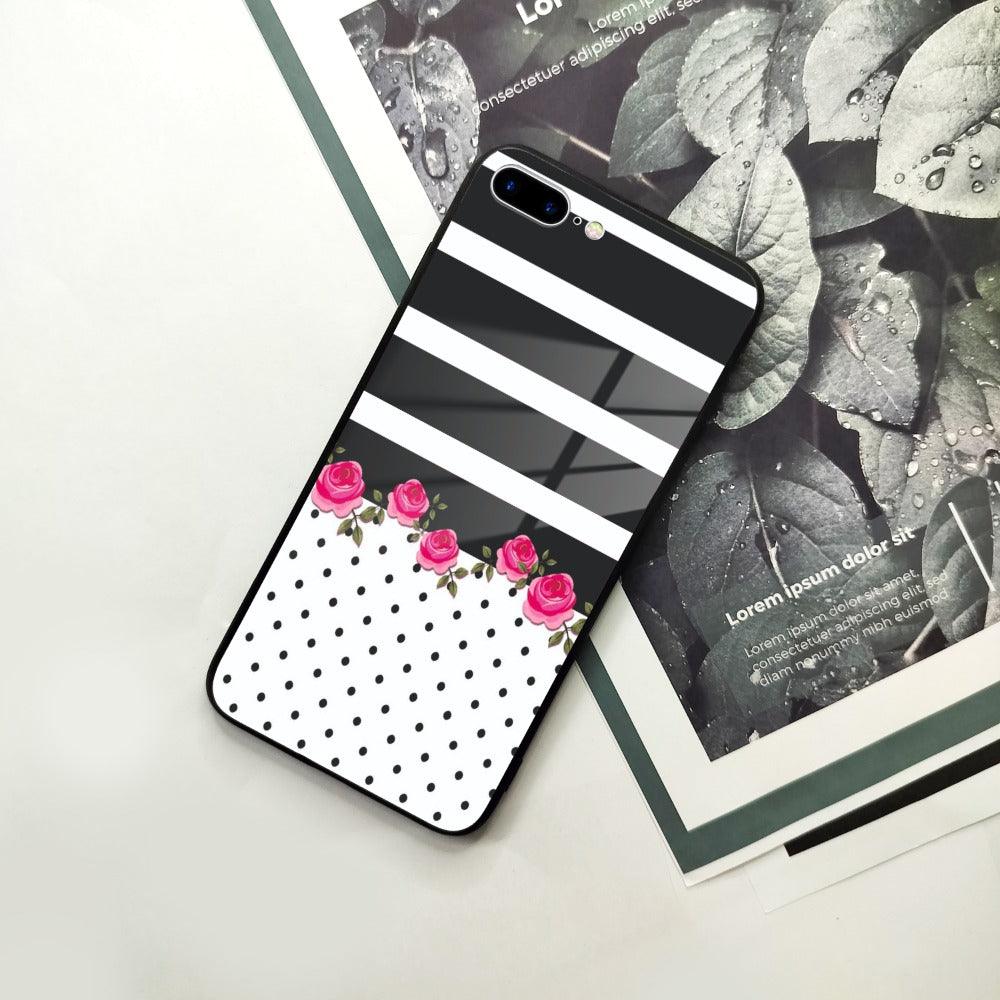 Elegant Rose Parad Glass Case Cover For iPhone