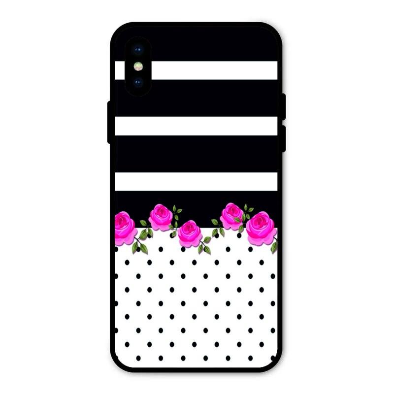Elegant Rose Parad Glass Case Cover For iPhone XS