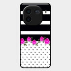 Elegant Rose Parad Glass Case Cover For Iqoo 12 5G
