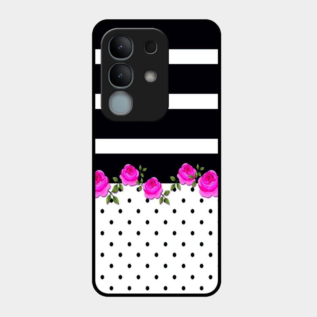 Elegant Rose Parad Glass Case Cover For iQOO Z10x 5G
