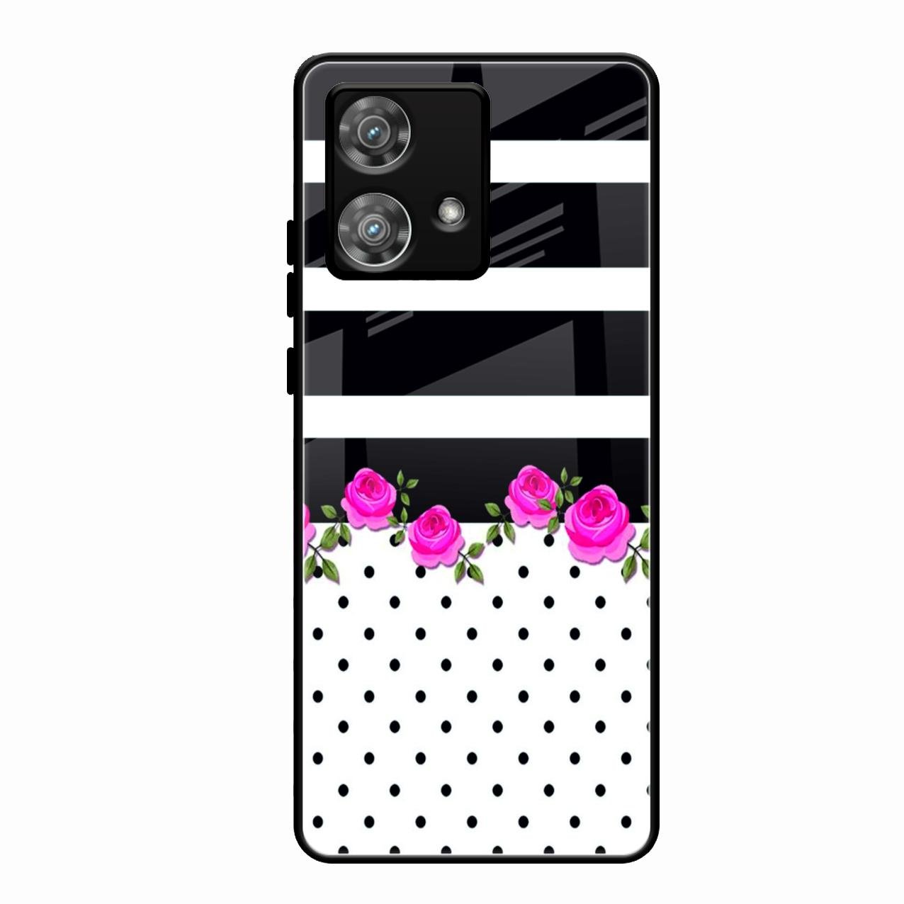 Elegant Rose Parad Glass Case Cover For Motorola Edge 40 5G