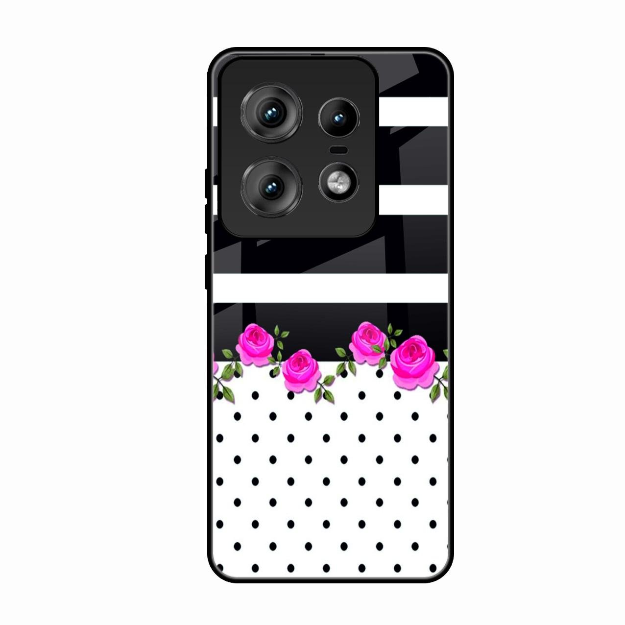 Elegant Rose Parad Glass Case Cover For Motorola Edge 50 Pro