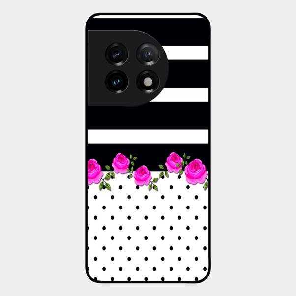 Elegant Rose Parad Glass Case Cover For Oneplus 11 5G